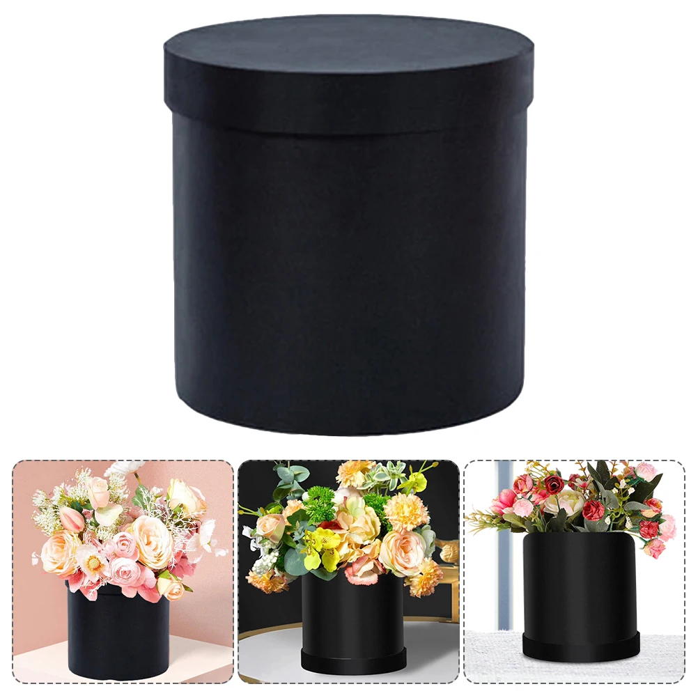 

Mini Hug Bucket Round Flower Boxes for Arrangements Bouquet Paper Packaging Packing Bouquets