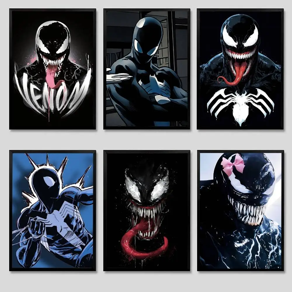 Cool H-VenomS 블랙 포스터 프레임 없는 포스터 크래프트 클럽 바 종이 빈티지 포스터 벽 예술 그림 침실 연구실 스티커