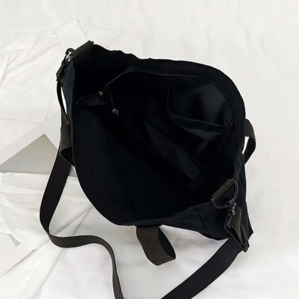 Letter Canvas Shoulder Bag Casual Large Capacity Women Tote Bag Underarm Bag Soft Versatile Canvas Handbag Shopping