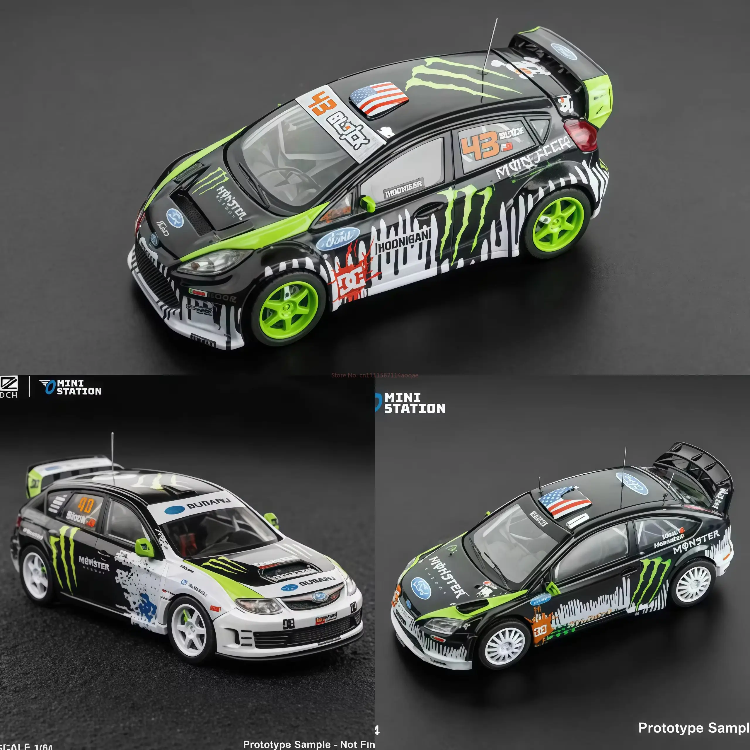 

Ken Block 43 Ford Fiesta 1:64 Scale Die-Cast Car Model Miniature Alloy Collectible with Magic Claw Coating Ideal Festival Gift f