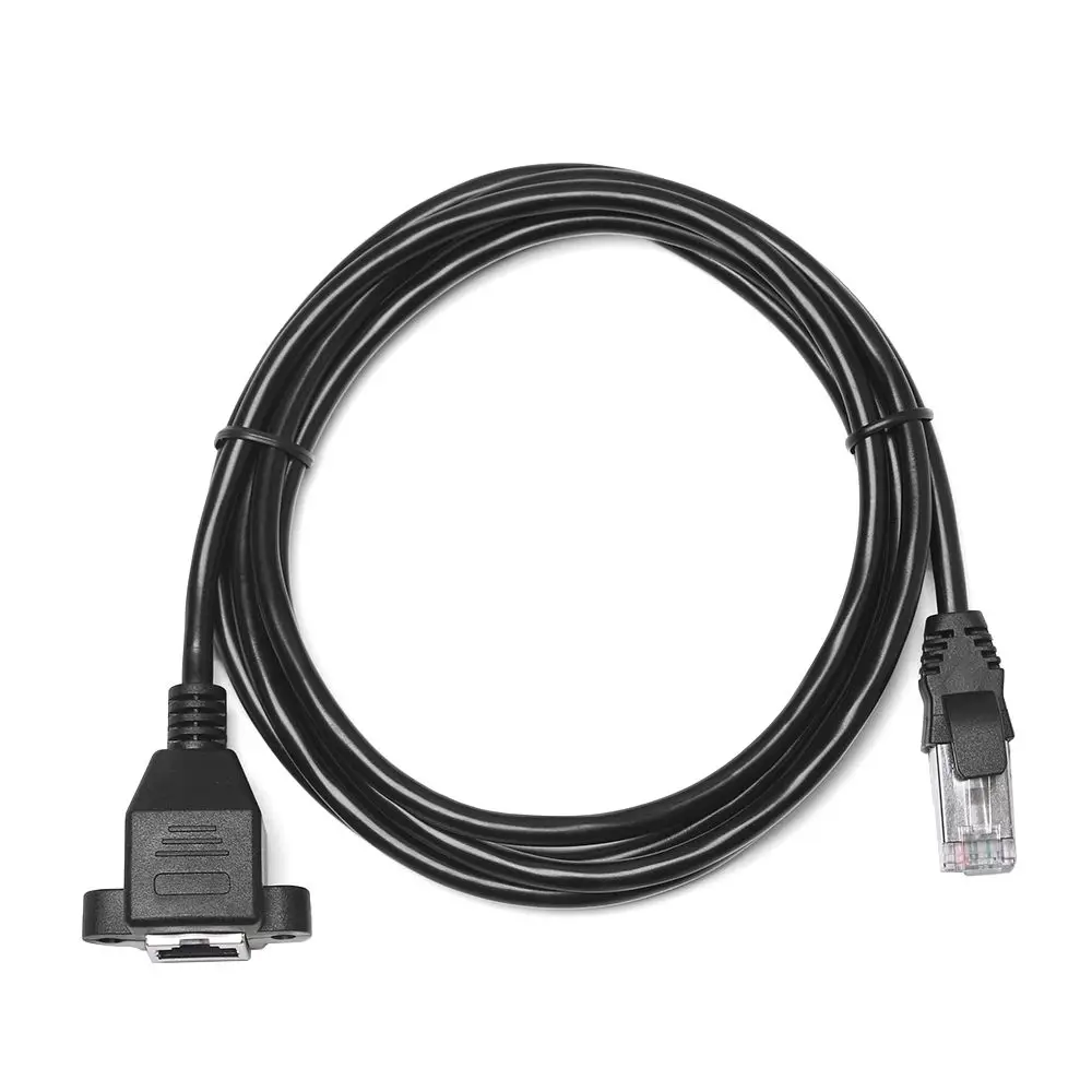 Useful Connector Screw Panel Mount Ethernet Extension Cable Adapter LAN Network Cord RJ45 Male To Female For PC Laptop
