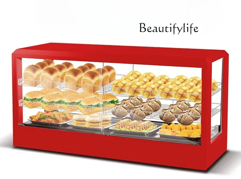 Commercial heating constant temperature small egg tart incubator bread egg tart display cabinet