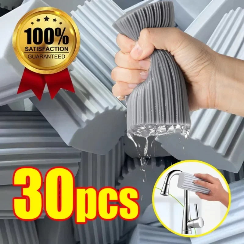 30Pcs High Density PVA Sponge Blocks Strong Absorbent Duster Sponges For Car Groove Cleaning Magical Wiping Eraser Tools Set