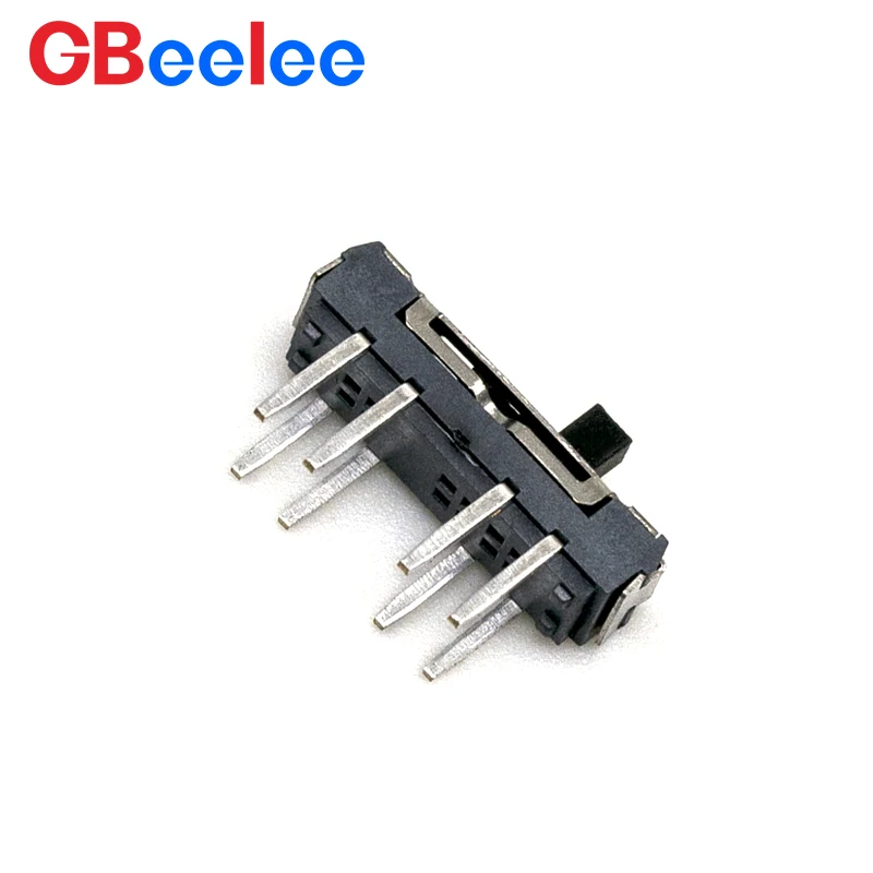 

500 шт. BL-SS06D мини-вертикальный 8-позиционный 8-контактный тумблер SMD 12 В прямоугольный контактный переключатель раздвижной двери для домашнего использования