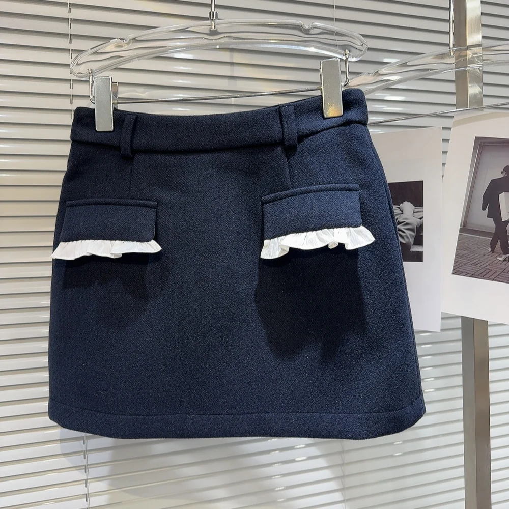 

Шикарная ор-юбка длиной f-длины весны 2024, пышными краями и плиссированным дизайном, легкий роскошный сарафан для женской повседневной одежды