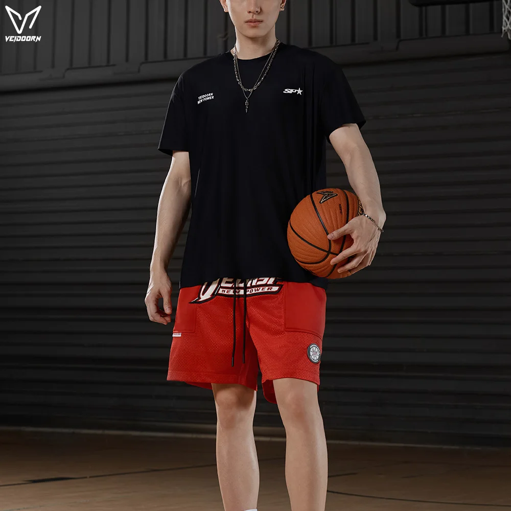 

Мужская быстросохнущая футболка Veidoorn из полиэстера, дышащая, легкая, для бега, тренировок в спортзале, активного отдыха