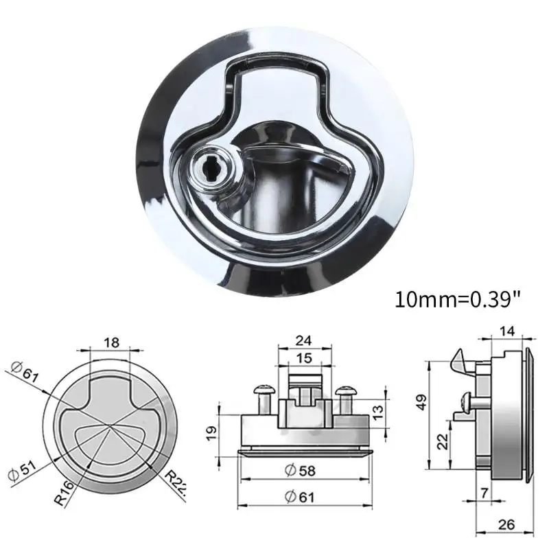 31BC RV Caravans Accessories Pull Handle RV-Caravan For Furniture Drawer Cabinet Motorhome-Boat Door Lock Durable