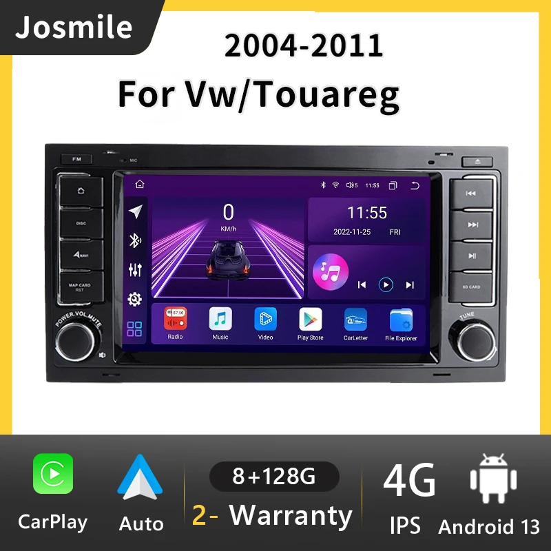 

8 Core 2 Din Android 13 Car Radio For VW/Volkswagen/Touareg/Transporter T5 2004-2011 Multimedia GPS Navigation Audio Stereo Head