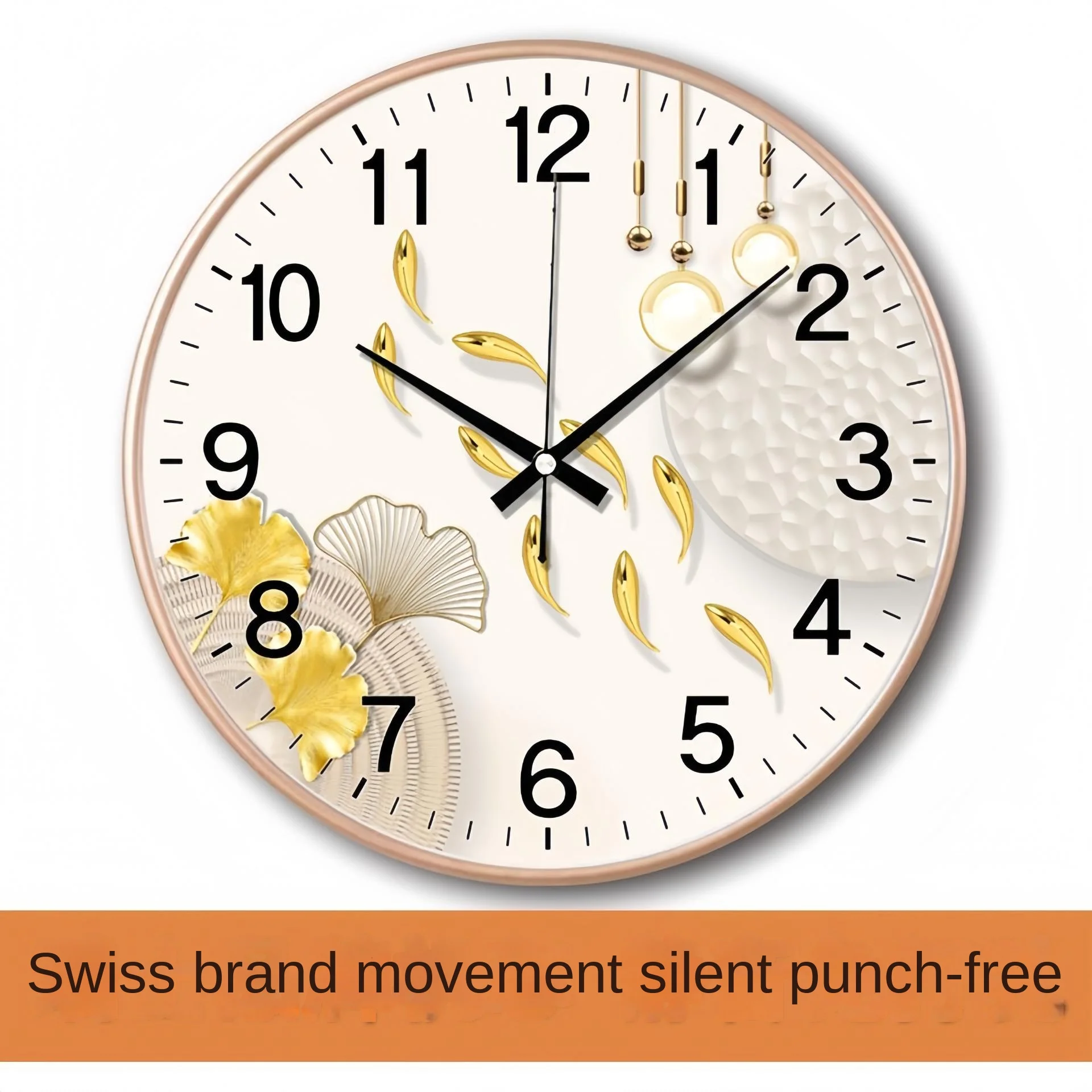 12 Inch Silent Non Ticking Quartz Movement Clock - Circular Battery Powered Indoor Decorative Landscape Calendar Wall Clock