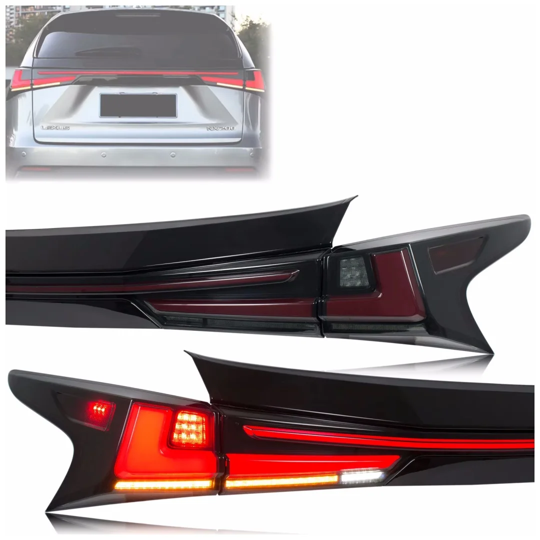 LED Black Trunk Lamp Tail Lights for Lexus NX300 NX300h NX200t 2015-2021 F Sport