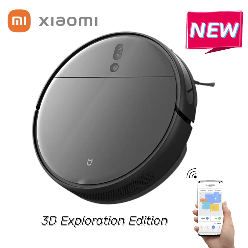 XIAOMI MIJIA-Aspirateur robot intelligent 1T, balayage, lavage, vadrouille, 3D, évite les obstacles, super aspiration 3000Pa