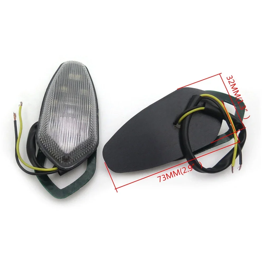 

Motorcycle Mirror block base Plate LED Turn Signal Indicators For 2003-2006 Yamaha Yzf R6 Clear