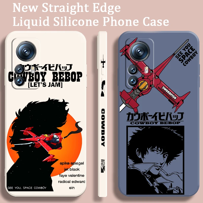 C-Cowboy B-Bebop Cartoon Cool Liquid Left Rope For Xiaomi Mi 14 13T 13 12T 12 11T 11i 11 A3 10T 10 9 Pro Lite Ultra 5G Cover