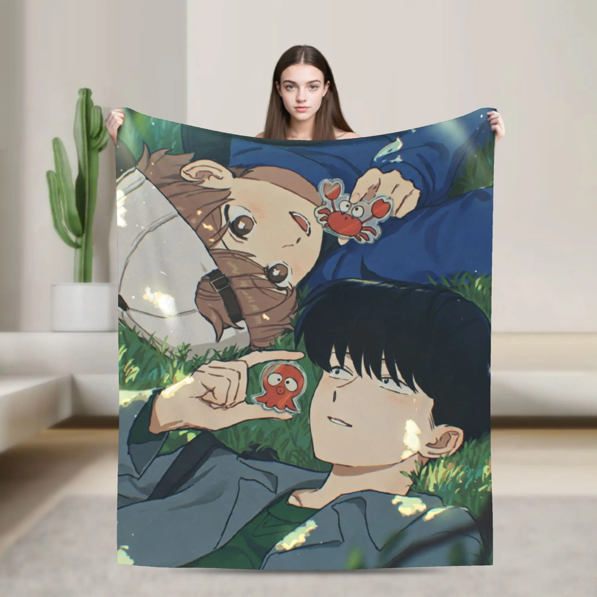 Go For It Nakamura Anime Flannel Throw Blanket  Blankets for Bedding Car Warm Plush Thin Quilt