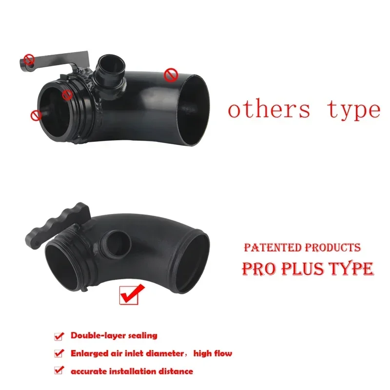 Car Turbo Inlet Outlet Tubes Turbo Muffler Delete For Golf 7 Audi A3 8V S3 S1 TT Leon EA888 Gen3 1.8T 2.0T