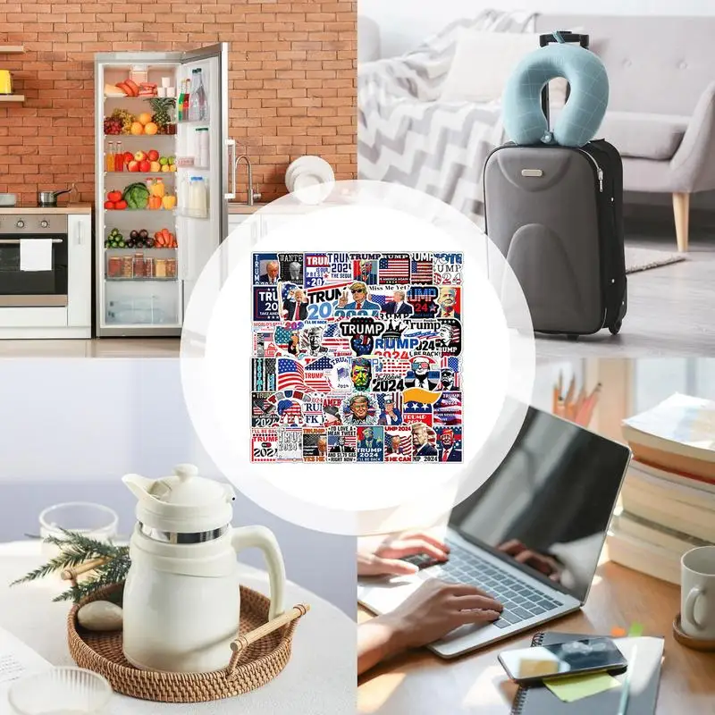 President Window Decals For Vehicles Car Decal Sticker Set 50pcs & Decals Set Versatile 2024 Waterproof For Car Truck Wall