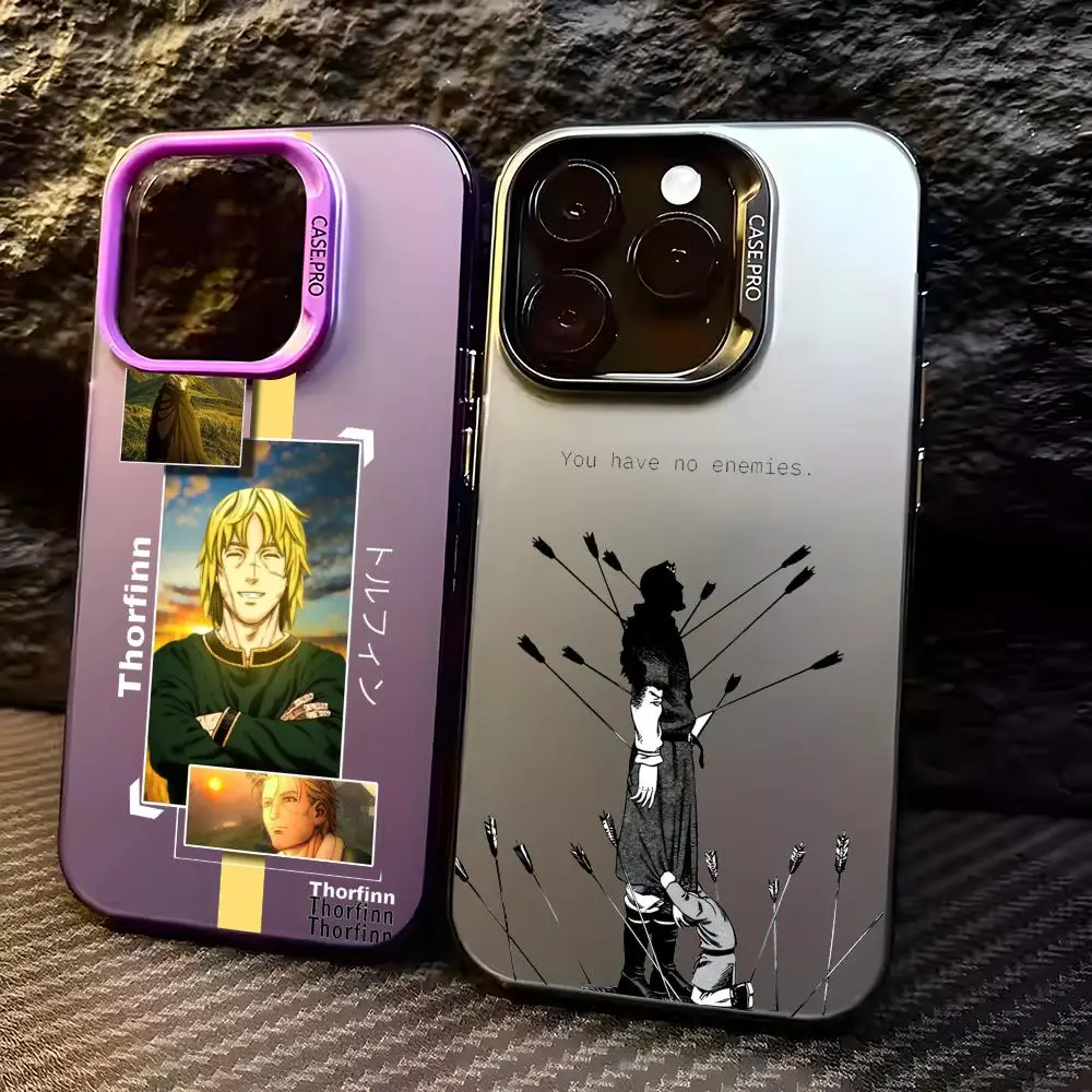 V-Vinland Saga Cool Anime Phone Phone Case For IPhone 17 16 15 14 13 12 11 Pro Max Air Matte Laser Aurora Shockproof Phone Case - view 3