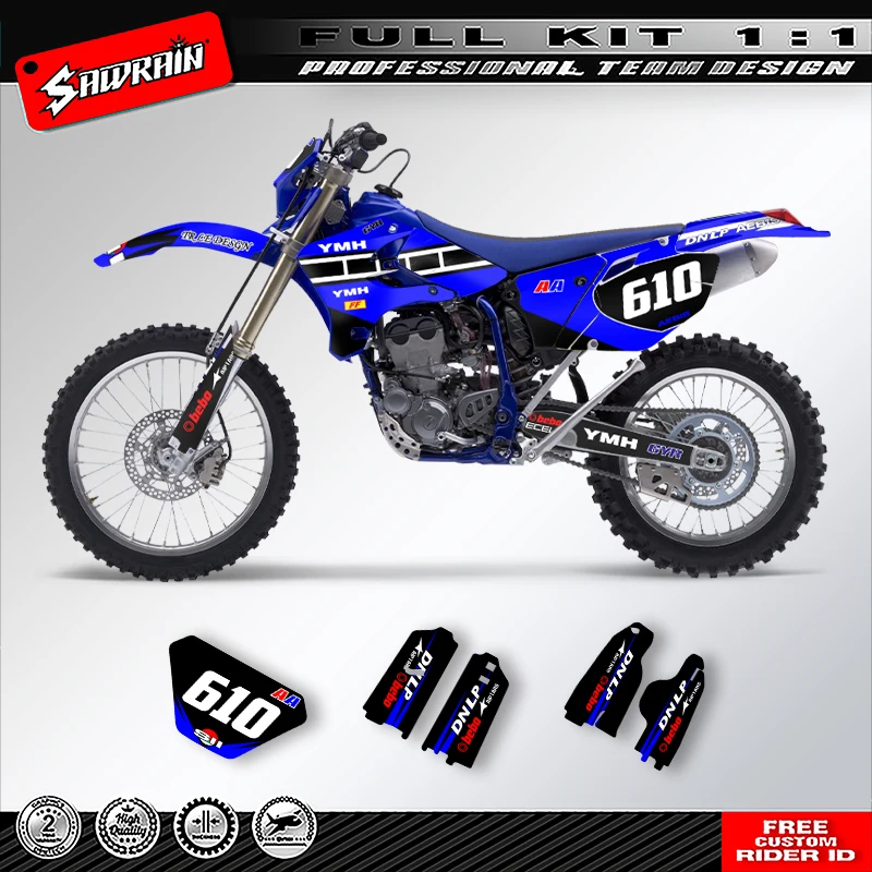 

Наклейка на мотоцикл Sawrain, набор наклеек с графикой команды для YAMAHA WRF 250 450 2003 2004 2005 2006 010