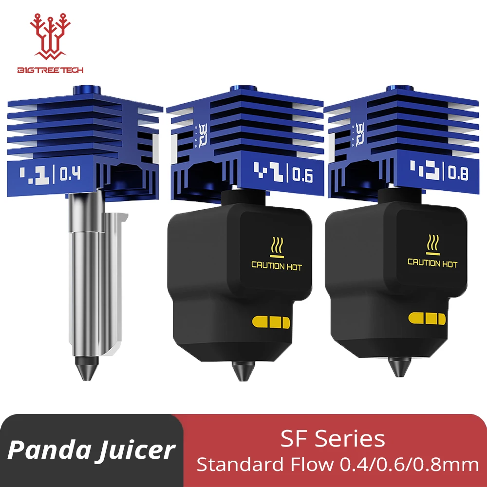 

Сменный хотэнд BIGTREETECH Panda Juicer SF с соплом 0.4/0.6/0.8 мм из закаленной стали с покрытием VantaC для серии Bambulab H2/P2S/A1