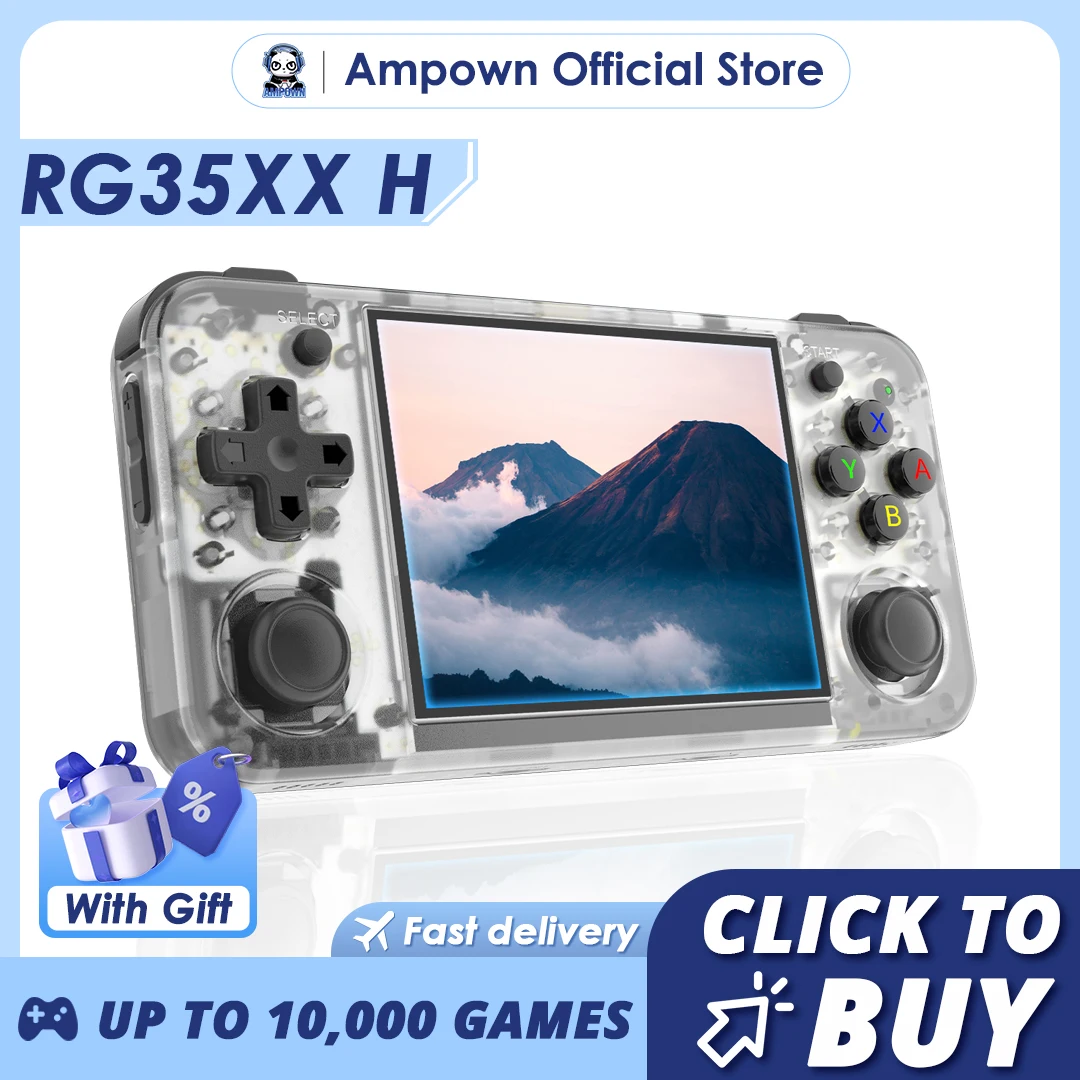 

ANBERNIC RG35XX H Handheld Game Console 3.5''IPS Screen HDMI Output Linux System RG35XXH Retro Video Simulator Streaming Console