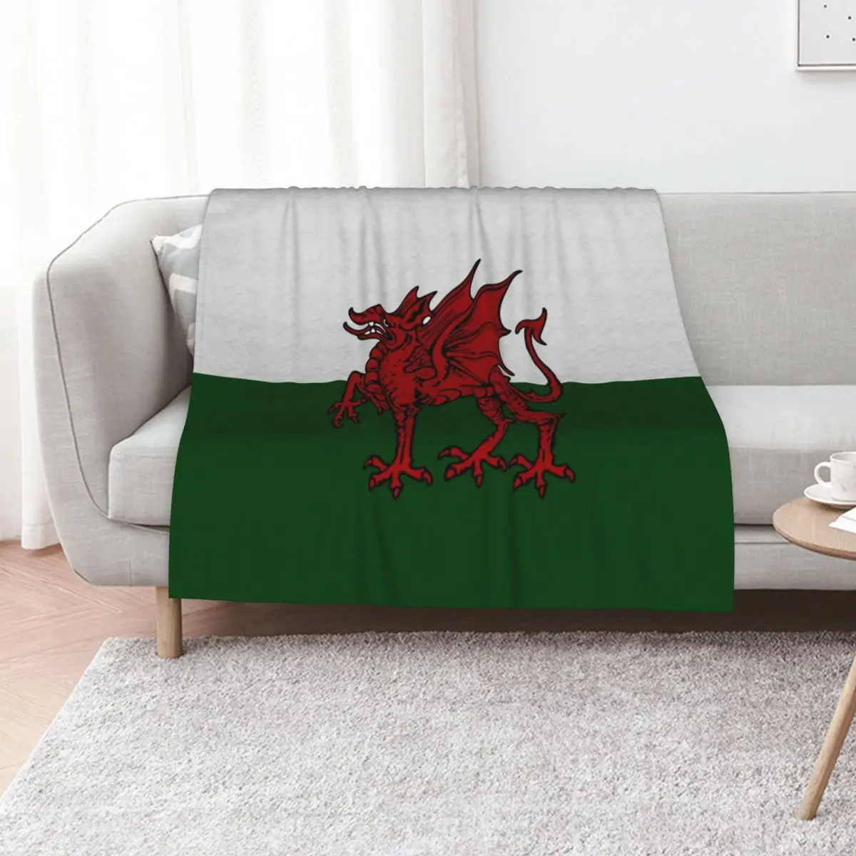 

Welsh Dragon Throw Blanket Heavy Picnic Luxury Throw Quilt Blankets