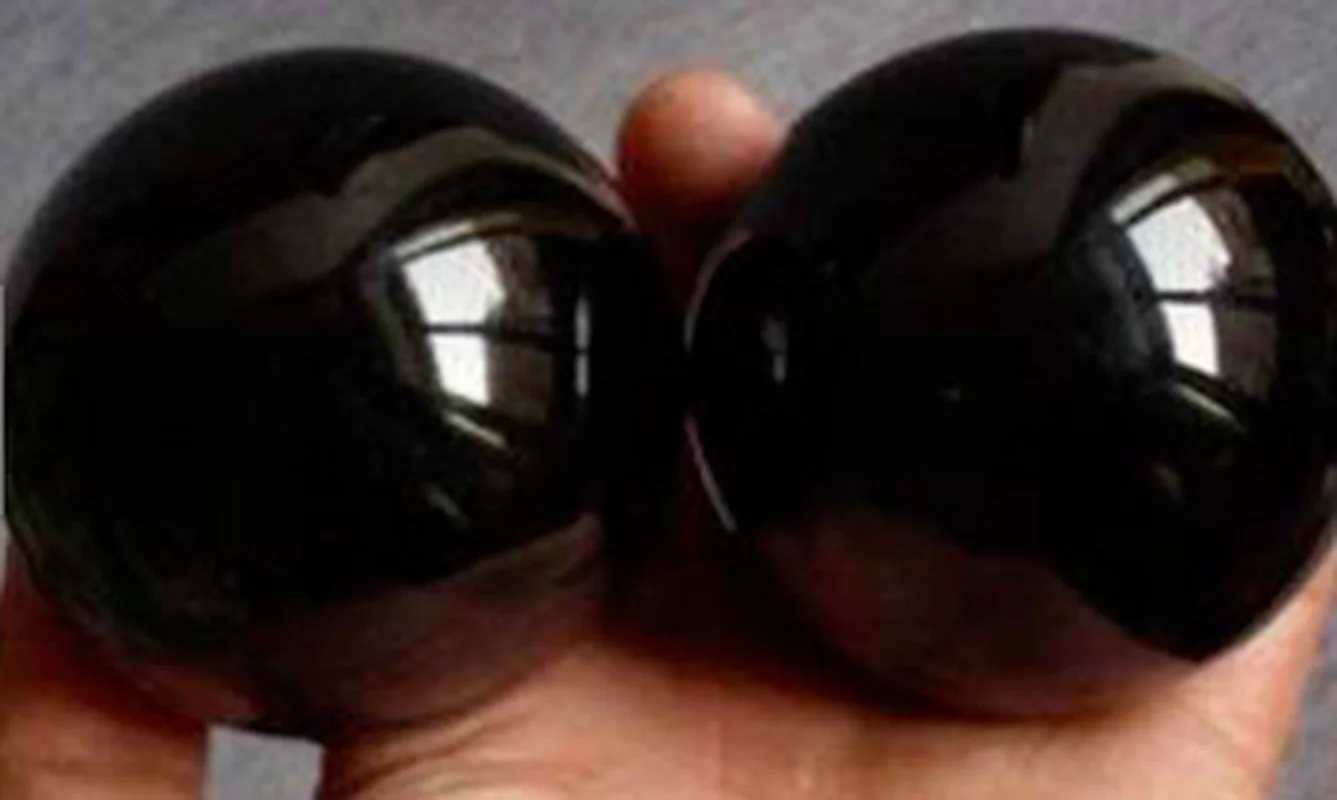 Wholesale Collectibles 2Pcs 40mm Obsidian Sphere Crystal Ball AA