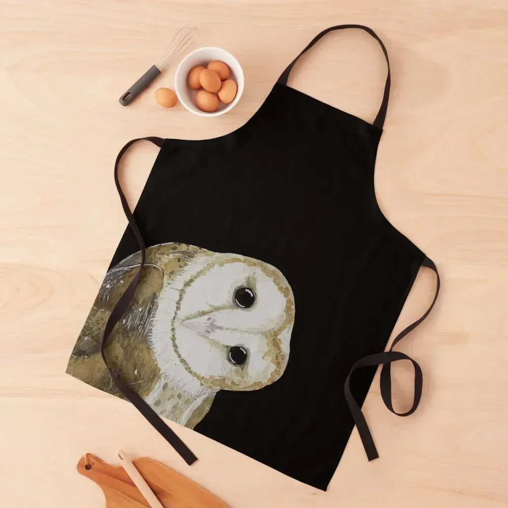 Curious Barn Owl Apron Waterproof Cooking Kitchens Men Men gift Apron