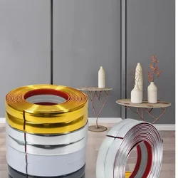1 Roll PVC Self-Adhesive Wall Corner Molding Trim Tape Waterproof Sealing Strip Tile Beauty Seam Sticker table edge protector