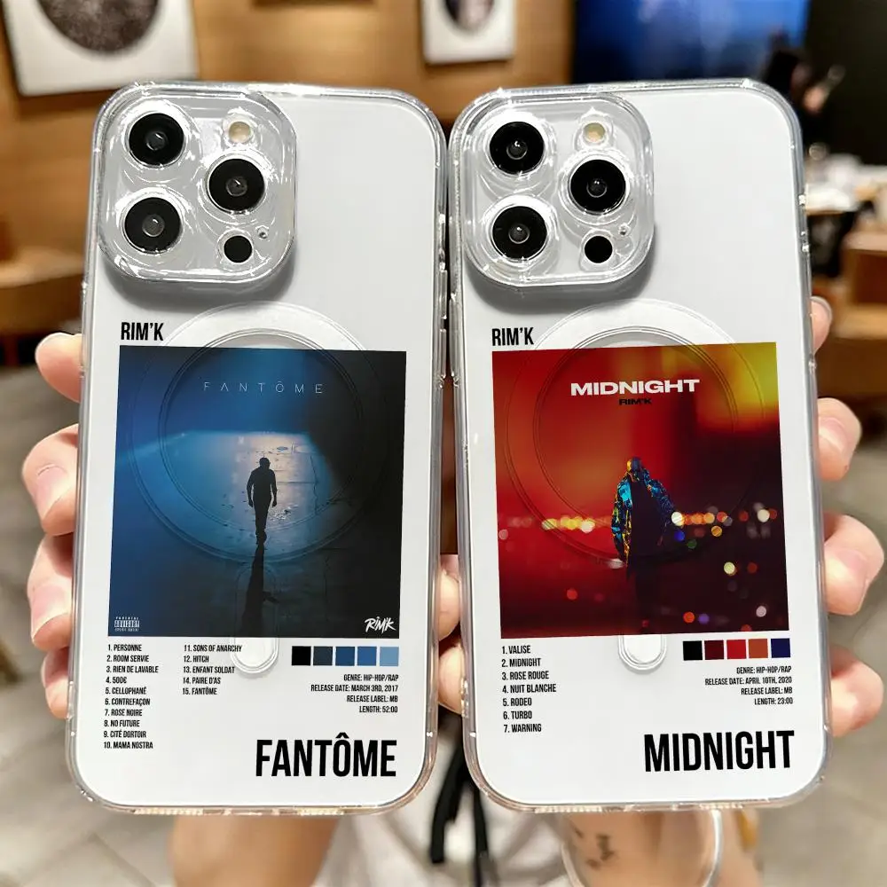 French Rapper R-Rim'K Phone Case For iPhone 17 16 15 14 13 12 Pro Max Plus Magnetic Clear Case Wireless Charging Cover