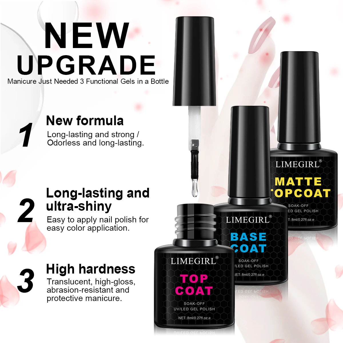 Close‑up of neon polish shades in the set