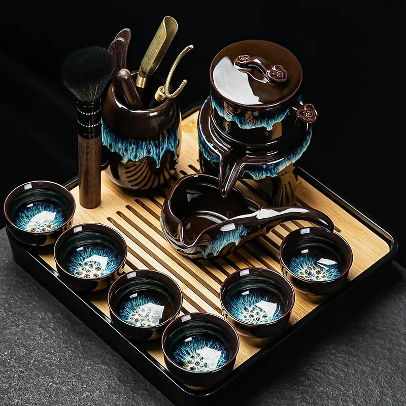 Ceramic Porcelain Tea Set Jingdezhen Gaiwan Portable Vintage Tea Set Japanese Bowl Camping Porcelana Chinesa Matcha Kit