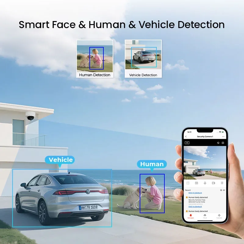 2026 Waterproof 5MP CMOS Dome CCTV Security Camera System Night Vision Motion Detection Wide Angle Built-in Mic 8 Channels Poe C