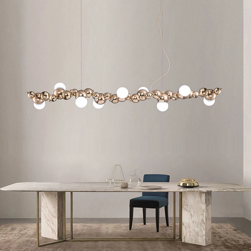 

Artistic Gold Silver LED Dimmable Lustre Hanging Lamps For Ceiling Pendant Light Suspension Luminaire Lampen For Living Room