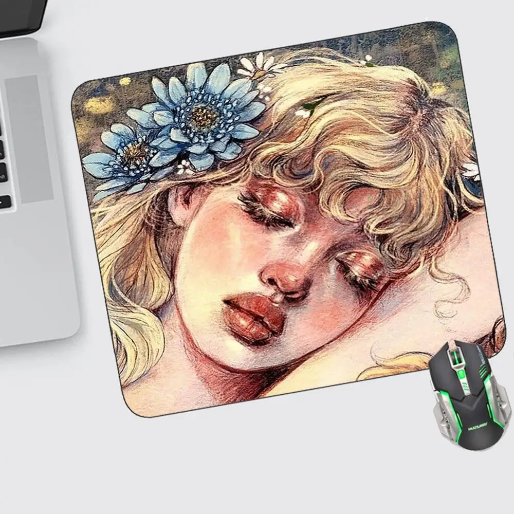 

Eunpyon Art Mouse Pad Small Gaming Accessories Keyboard Computer Offices Desk Mat Pc Gamer Non-slip Rubber Mousepad