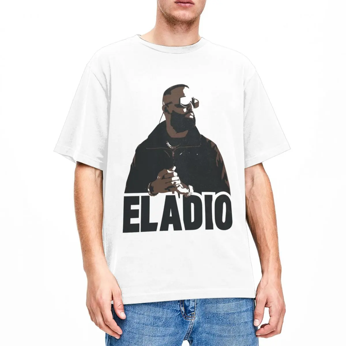 Awesome Eladio Carrion Rapper T-Shirt Men Women's Crewneck 100% Cotton Hip Hop Short Sleeve Tees 4XL 5XL 6XL Tops