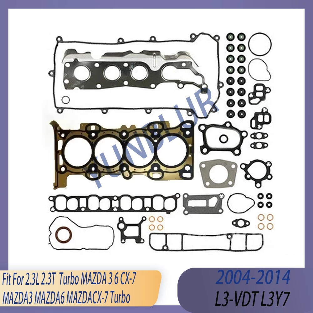 

Engine Parts Cylinder Head Full Gasket Set Fit 2.3 L T GAS 04-14 L3-VDT L3Y7 For MAZDA 3 6 CX-7 MAZDA3 MAZDA6 MAZDACX-7 Turbo