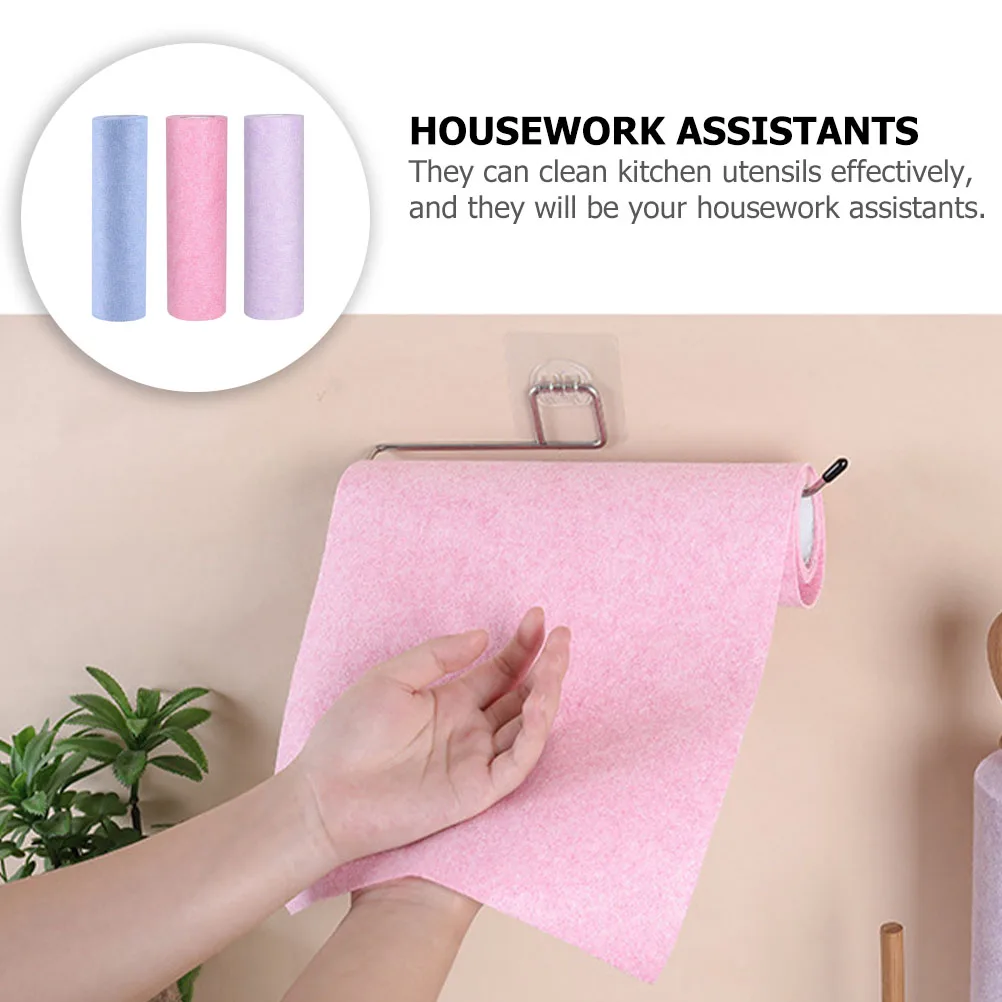 

3 Rolls Supply Household Multi-Function Rags Quick-Dry Lightweight Efficient Dish Cleaning Cloth For Kitchen Utensils Kitchen