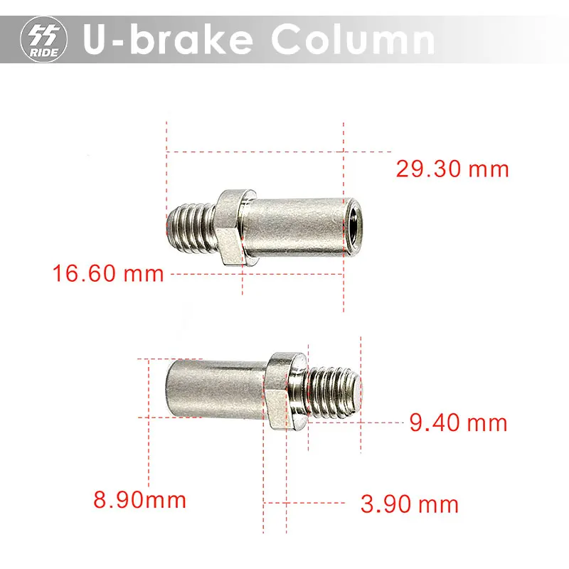 Titanium Alloy U-brake Column for BMX Modified, Bicycle Modification Parts