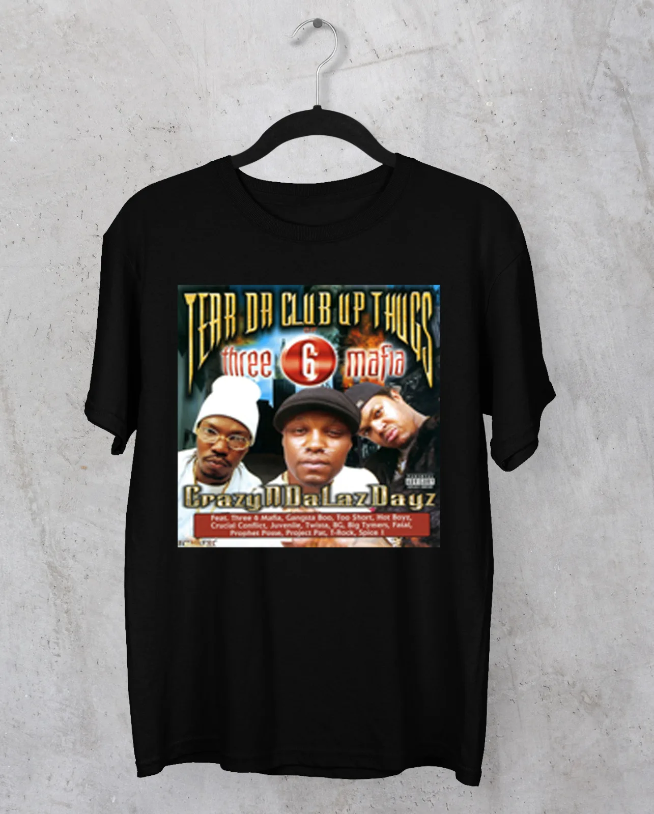 Three 6 Mafia hip hop black T-shirt Unisex All sizes 2F456