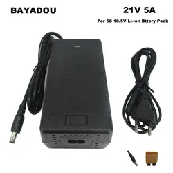 21V 5A Lithium Battery Charger for Electric Tool Screwdriver 21V5A 18.5V 5S Li-ion 18650 Laptop Speaker Charger DC XT60 Port