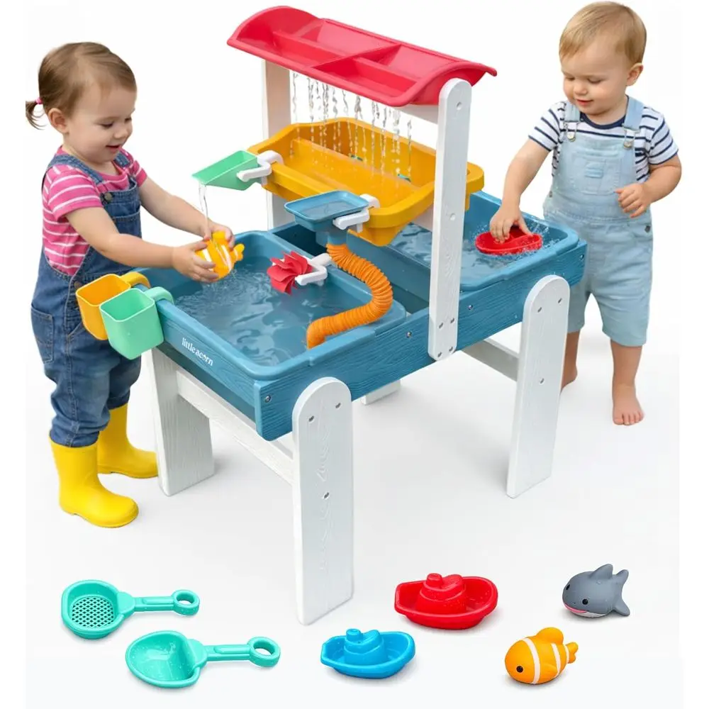 

Little Acorn, Water Table or Toddlers 1-3 | Outdoor Toys or Toddlers 1-3 | Sensory Sand & Water Play Table or Kids Boys & Girls