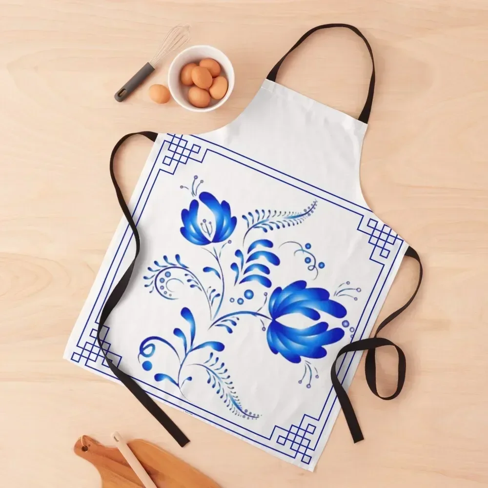 

Blue Kalocsai Apron manicurist Women Kitchen'S painters Children'S Apron