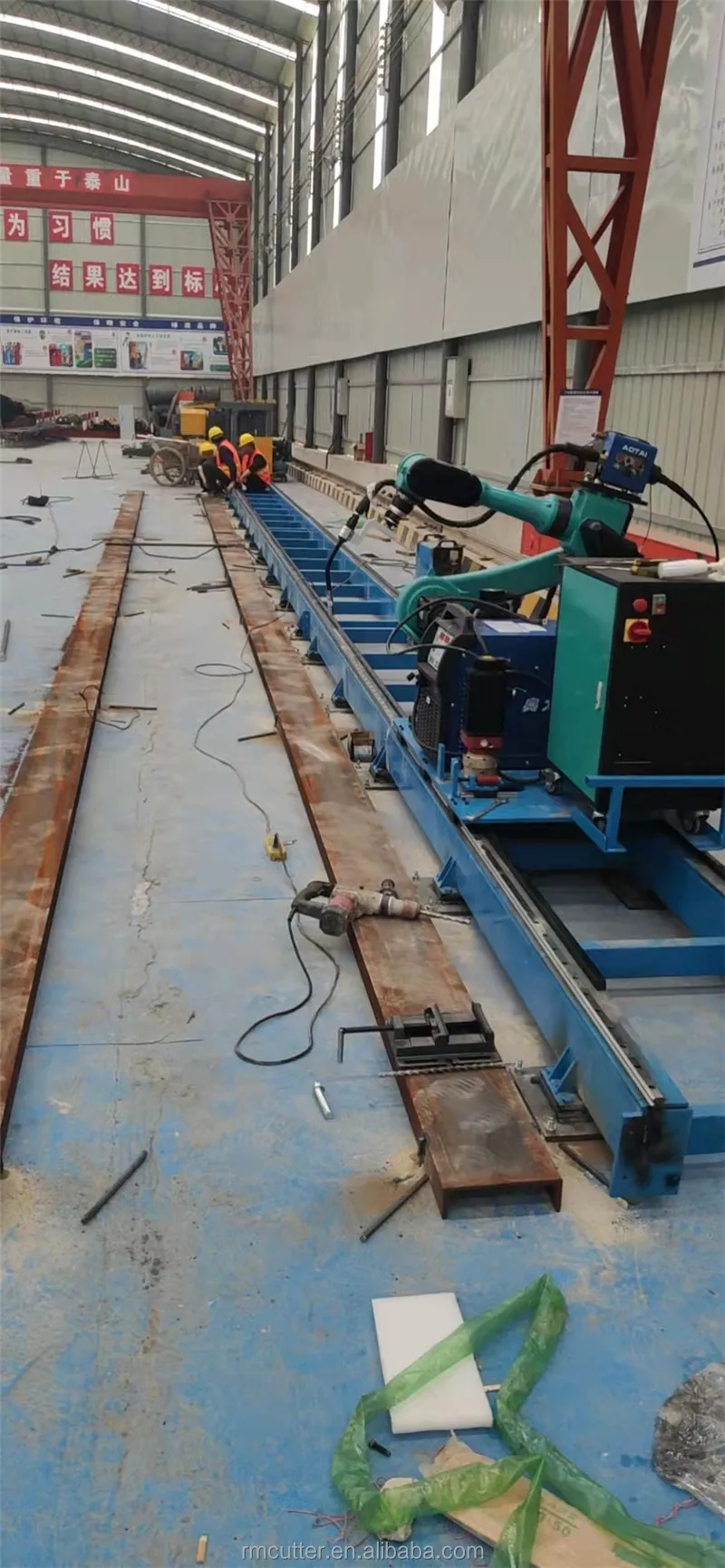 Fabricación de marcos de estructura de acero de alta precisión, robot de soldadura industrial dedicado, programación, enseñanza gratuita