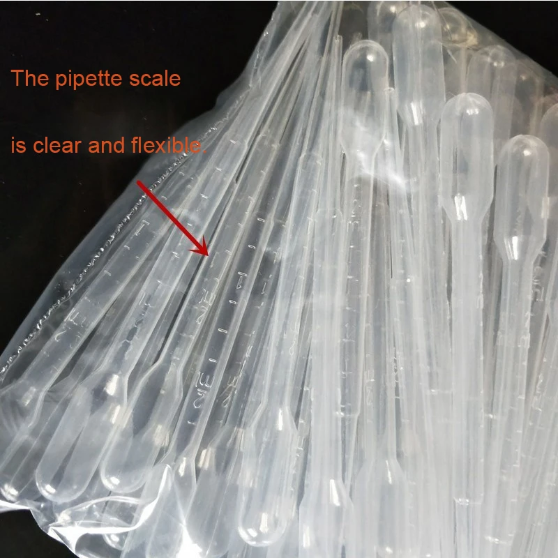 10PCS 0.2-10ML Plastic Disposable Pipettes Clear Graduated Transfer Pipettes Liquid Dropper for Ear Eye Alcohol Paint Makeup Lab