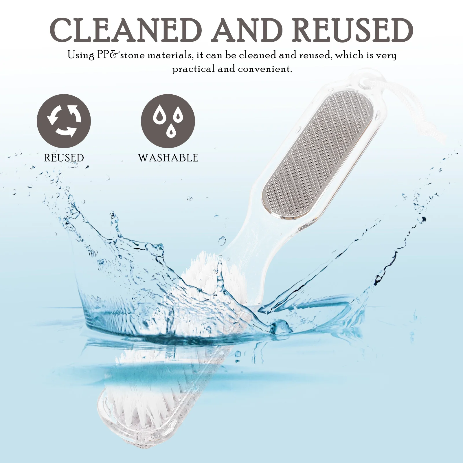 3 قطعة ملف القدم وفرشاة الغسيل مجموعة كفاءة أداة تقشير القدم للمنزل باديكير إزالة الجلد الميت باديكير ملف أداة