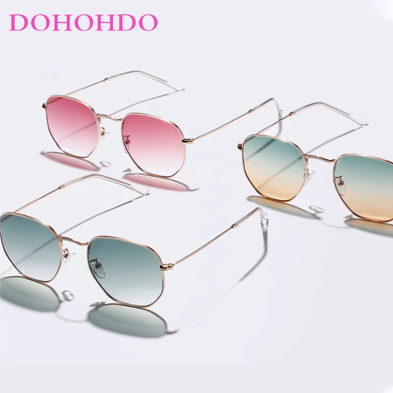 DOHOHDO Fashion Square Retro Sunglasses For Women Men Sun Glasses Classic Vintage UV400 Eyewear Shades Oculos de sol feminino