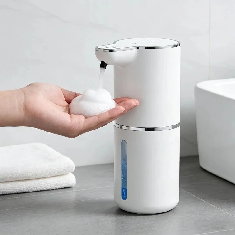 Contactless Sensor Foam Soap Dispenser Rechargeable Wall Mount Vertical Hand Sanitizer Bubble Dispenser with Multi Speed Adjusta