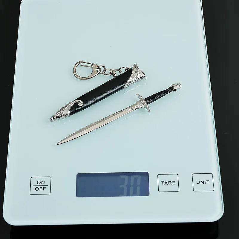 12cm/4.72in Pierścień Rodzaj Gra Peryferia Modele Broni Kolczaste Miecze Metalowe Rękodzieło Zabawki Zawieszki Ozdoby Kolekcja Prezent na Biurko