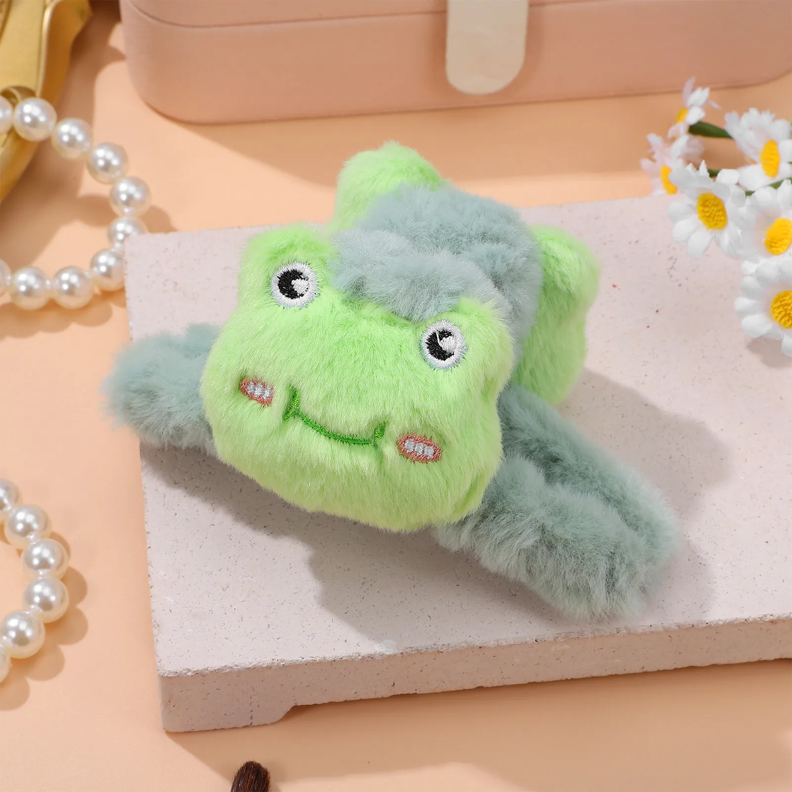 

2 шт. заколки-крабики для волос в форме лягушки, очень большие, для густых волос, милые, модные, на каждый день