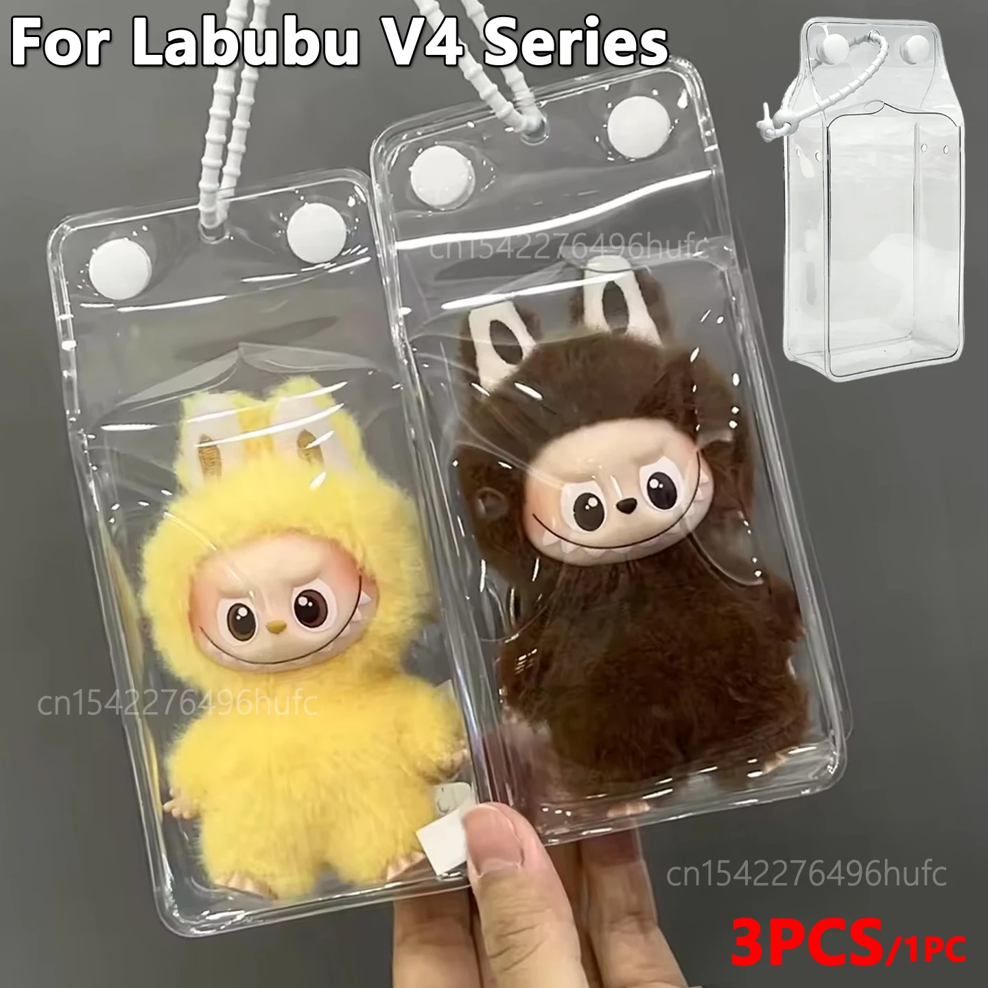 

Чехол-органайзер серии labubu V4 для Labubu 4.0 The Monsters Pin для Love Series Outdoor Display Bag с силиконовой веревкой